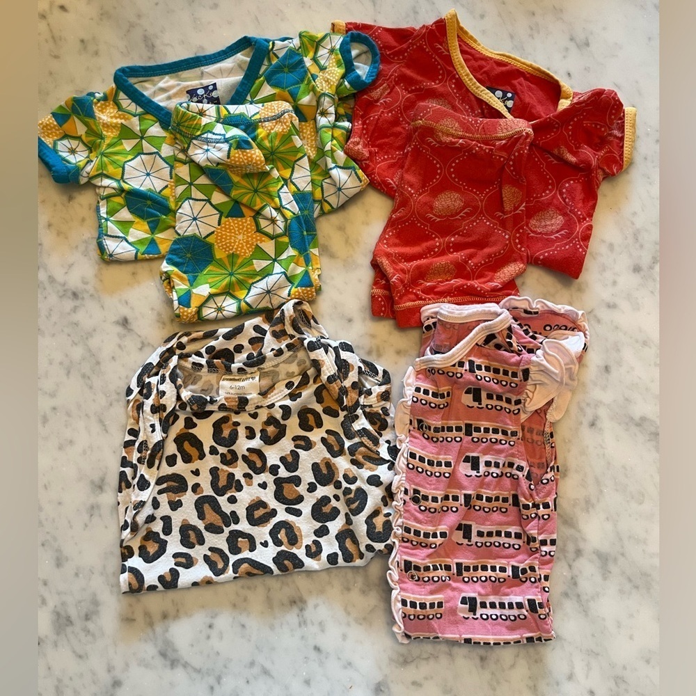 Bundle of bamboo 6-12 mo baby girl clothes spearmint love and kickee pants